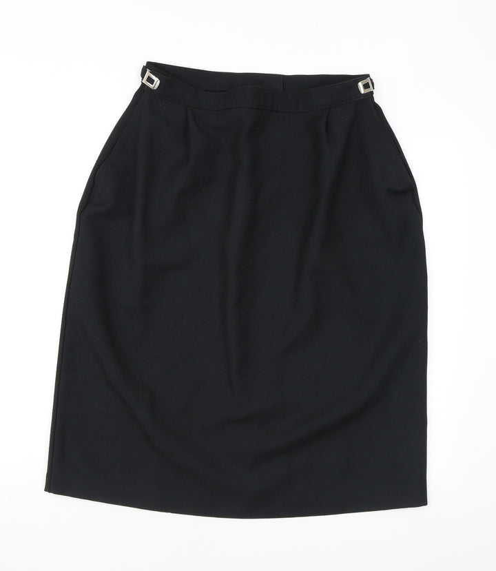 Classics Womens Black Polyester Straight & Pencil Skirt Size 20 Zip