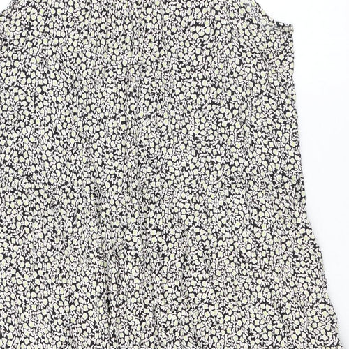 H&M Womens Multicoloured Floral Viscose Mini Size L Scoop Neck Pullover