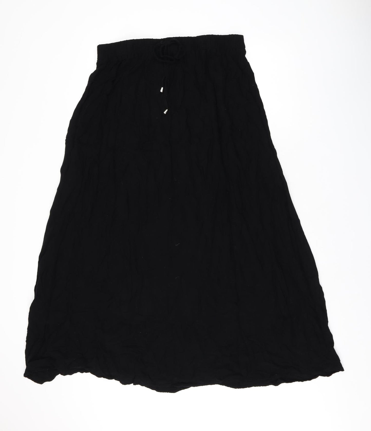 EMERY ROSE Womens Black Viscose Maxi Skirt Size 2XL Drawstring