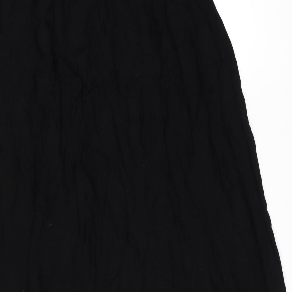EMERY ROSE Womens Black Viscose Maxi Skirt Size 2XL Drawstring