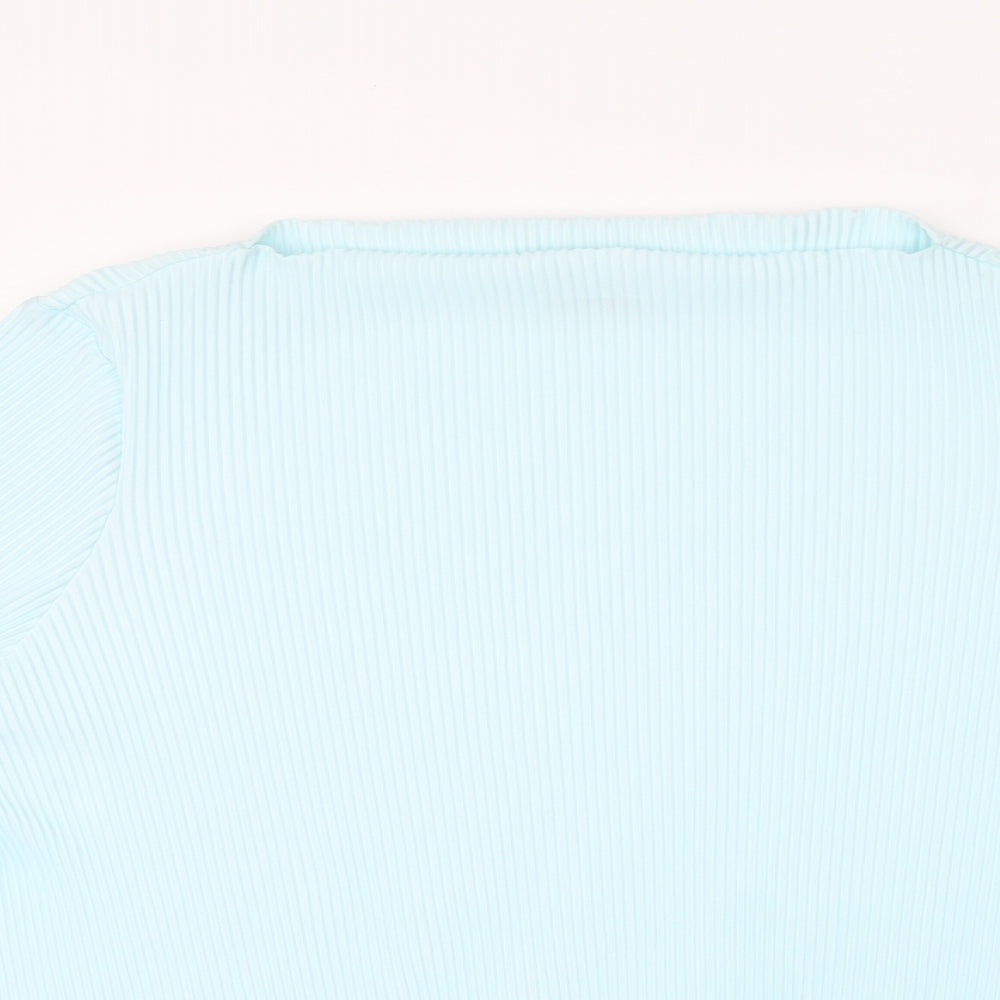 Marks and Spencer Womens Blue Polyester Basic Blouse Size 20 Boat Neck