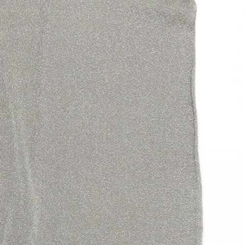 Zara Womens Brown Polyester A-Line Size S V-Neck Pullover