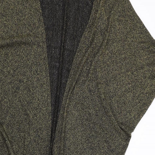 Boohoo Womens Gold V-Neck Acrylic Cardigan Jumper Size M