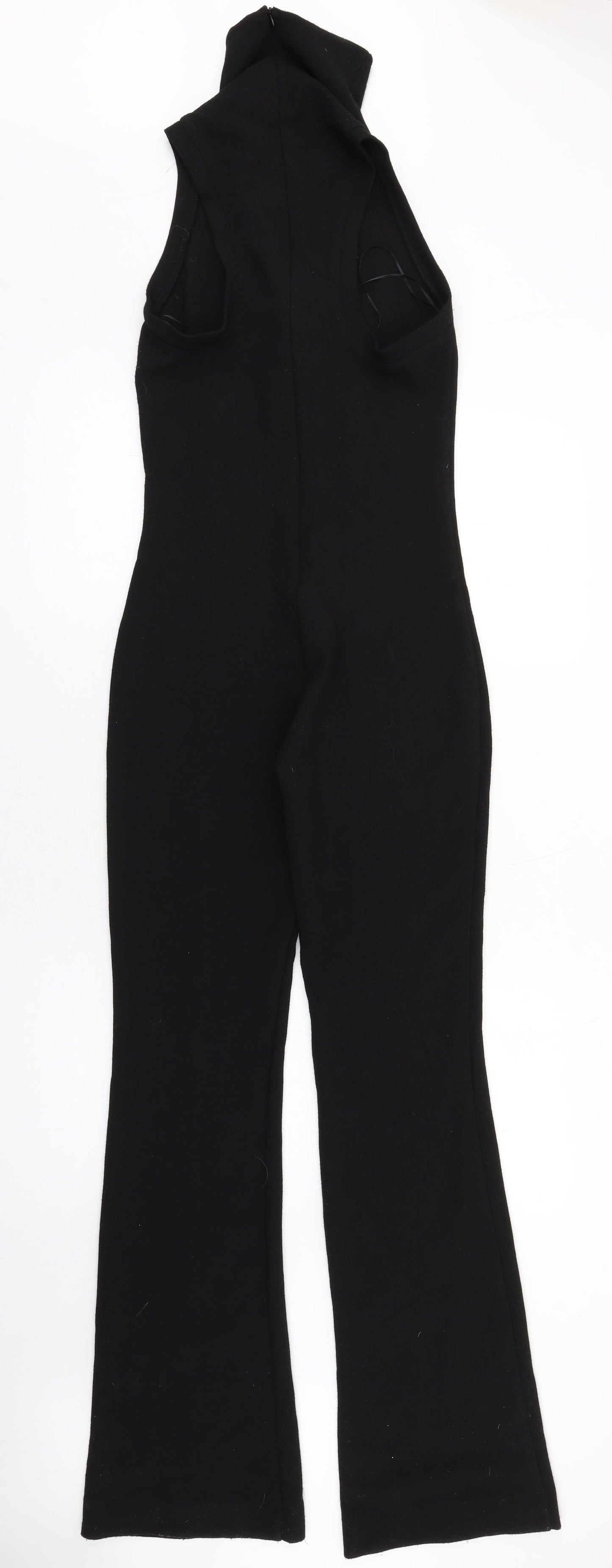 Zara Womens Black Polyester Jumpsuit One-Piece Size XS L34 in Zip
