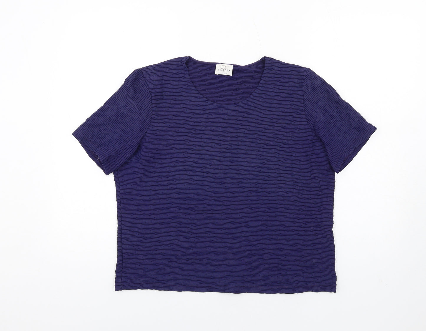Eastex Womens Blue Polyamide Basic T-Shirt Size 16 Round Neck