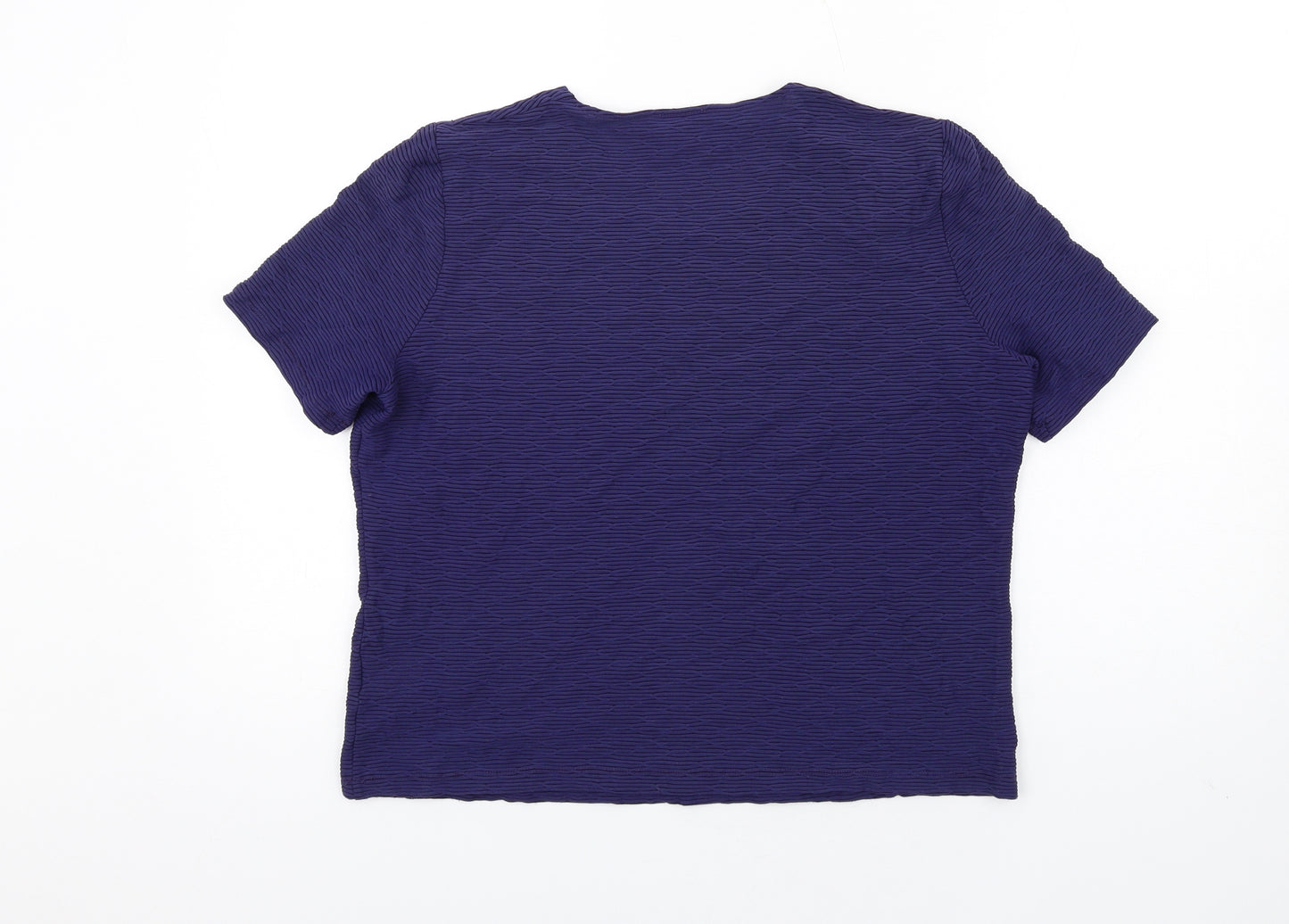 Eastex Womens Blue Polyamide Basic T-Shirt Size 16 Round Neck