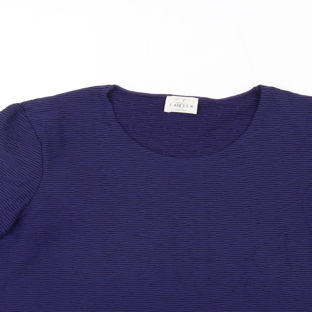 Eastex Womens Blue Polyamide Basic T-Shirt Size 16 Round Neck