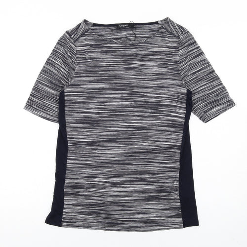Autograph Womens Blue Viscose Basic T-Shirt Size 12 Scoop Neck