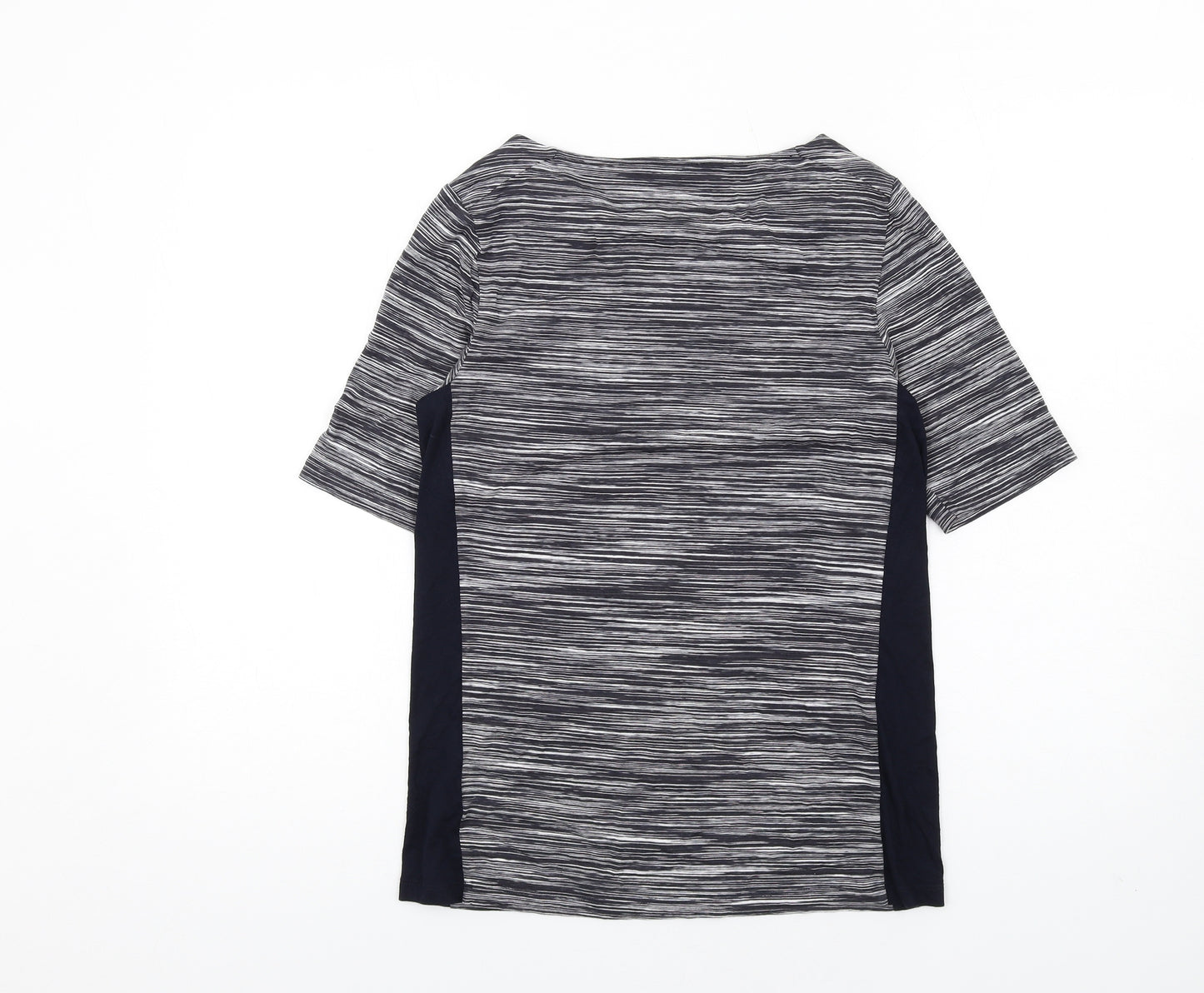 Autograph Womens Blue Viscose Basic T-Shirt Size 12 Scoop Neck