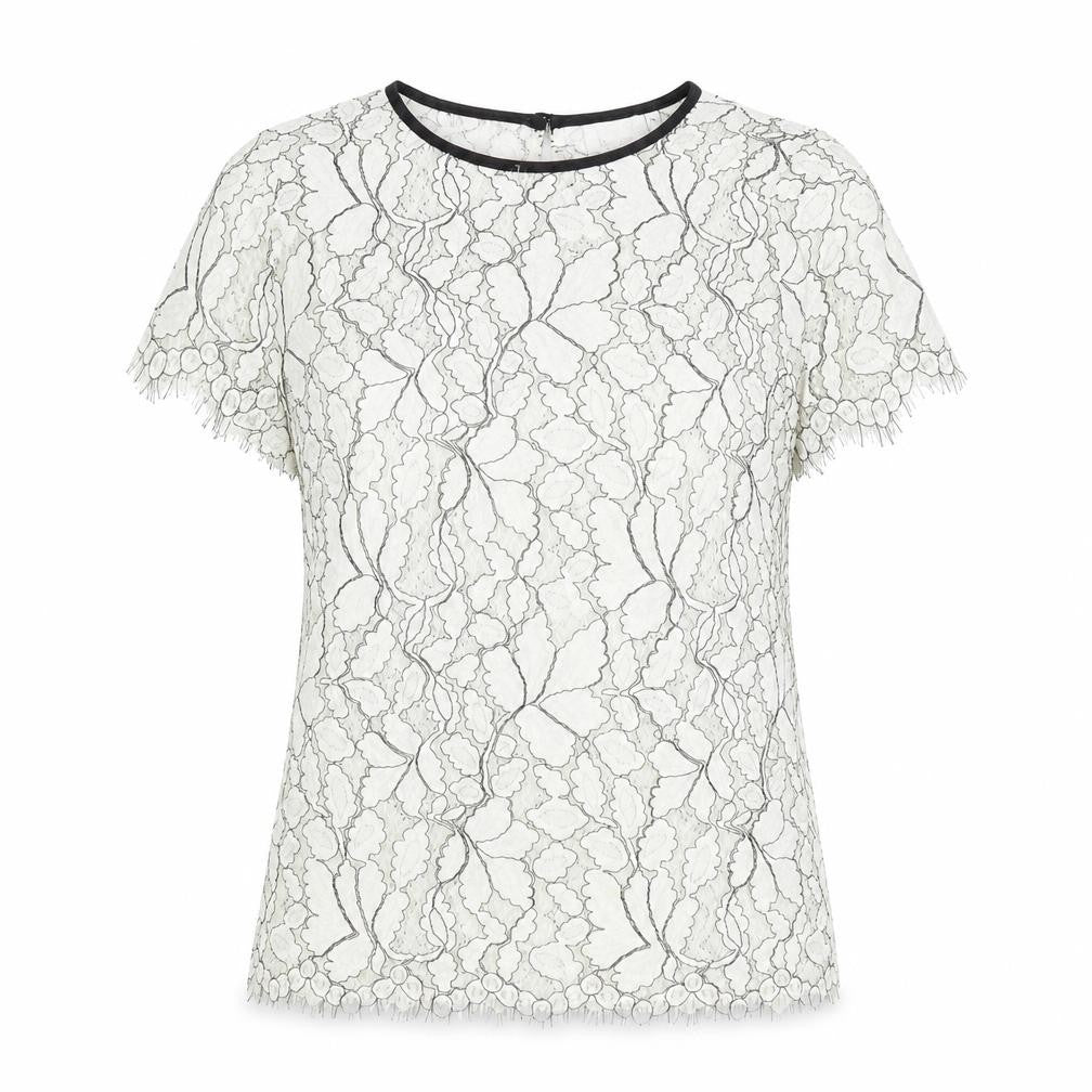 Next Womens White Cotton Basic T-Shirt Size 8 Round Neck