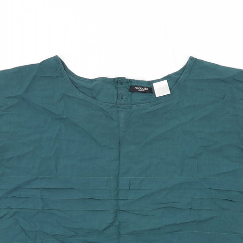 La Redoute Womens Green Viscose Basic T-Shirt Size 10 Round Neck