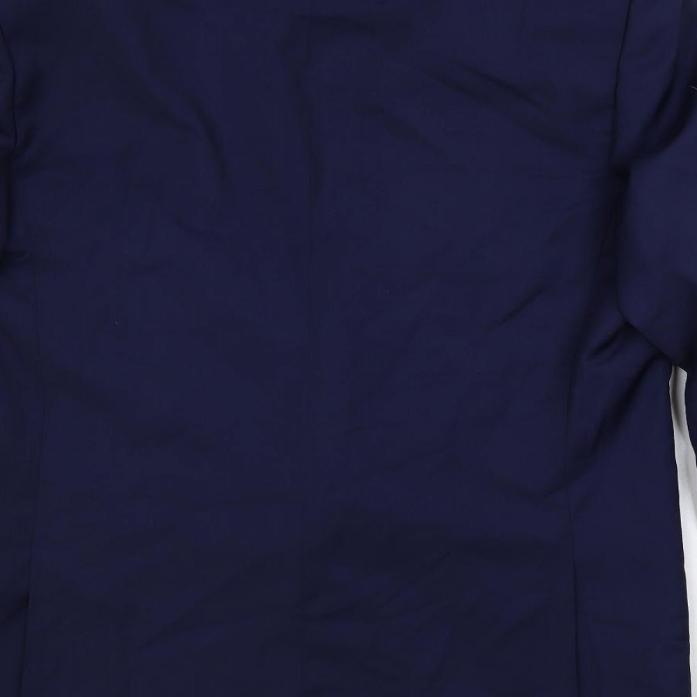 Jaeger Mens Blue Wool Jacket Suit Jacket Size 46 Regular