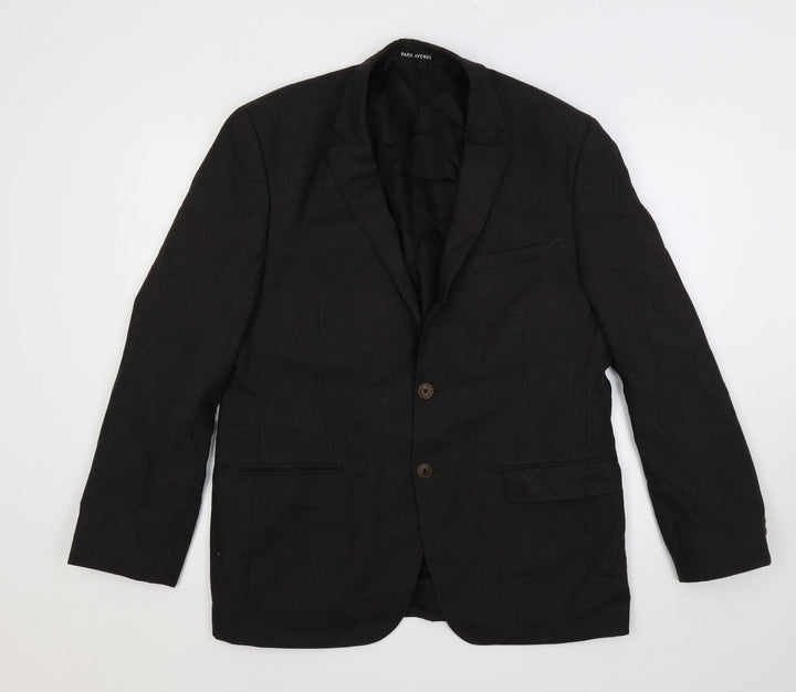 Park Avenue Mens Brown Polyester Jacket Suit Jacket Size 40 Regular