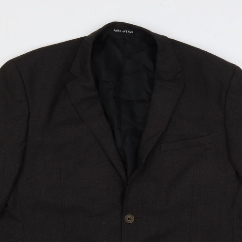 Park Avenue Mens Brown Polyester Jacket Suit Jacket Size 40 Regular