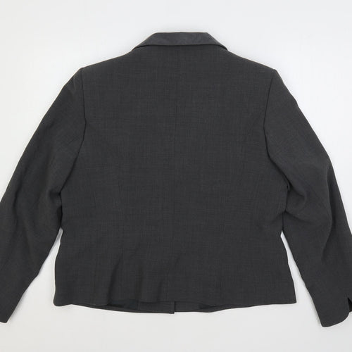 Alex & Co. Womens Grey Varsity Jacket Blazer Size 20 Button