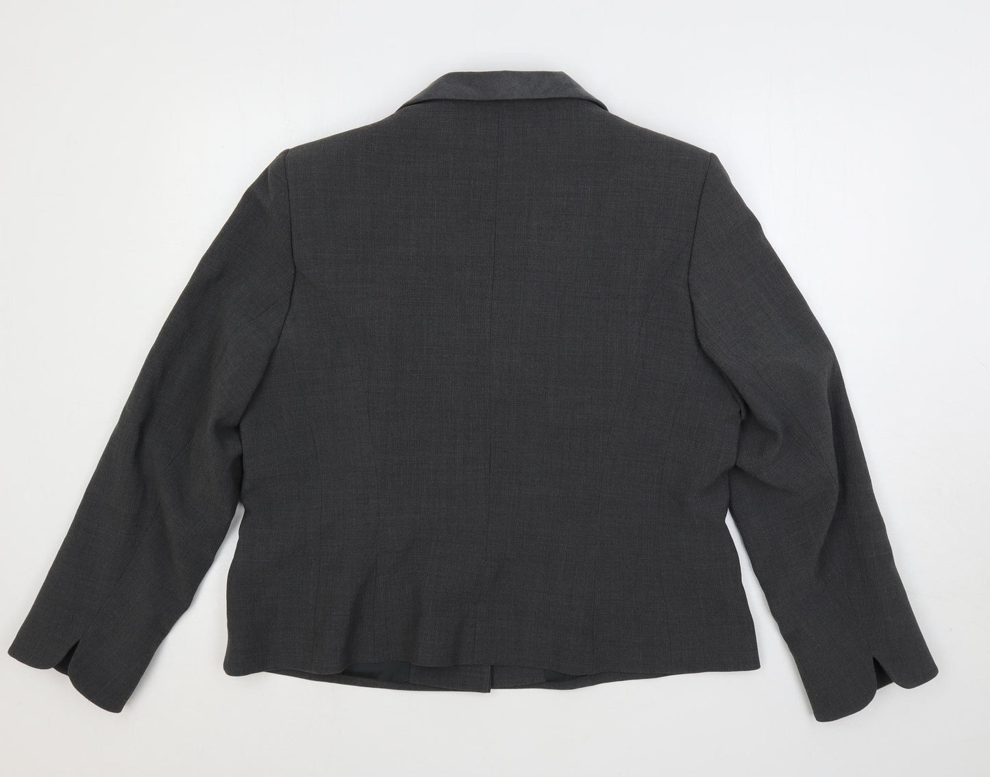Alex & Co. Womens Grey Varsity Jacket Blazer Size 20 Button