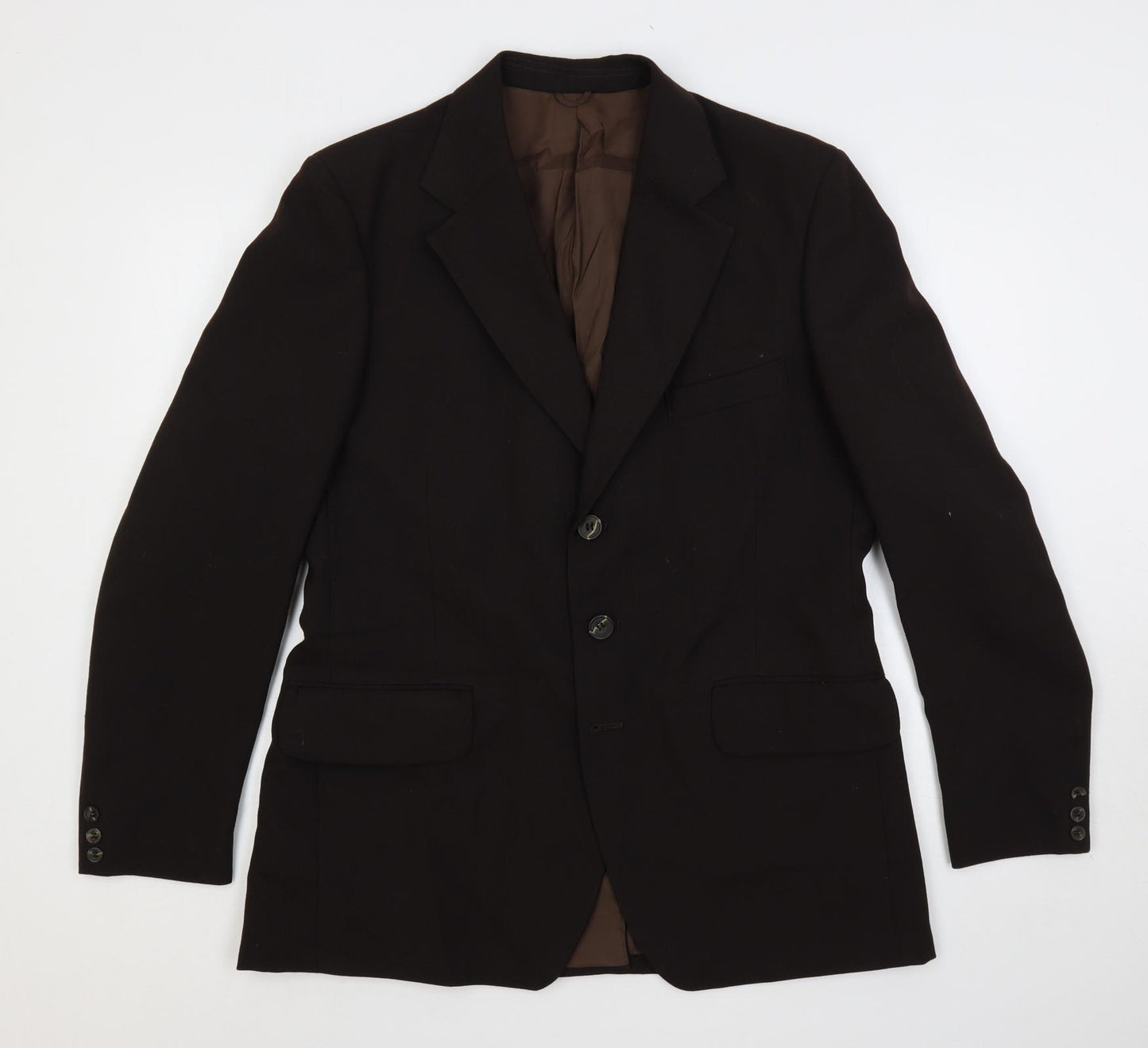 Hepworths Mens Brown Wool Jacket Suit Jacket Size 40 Regular