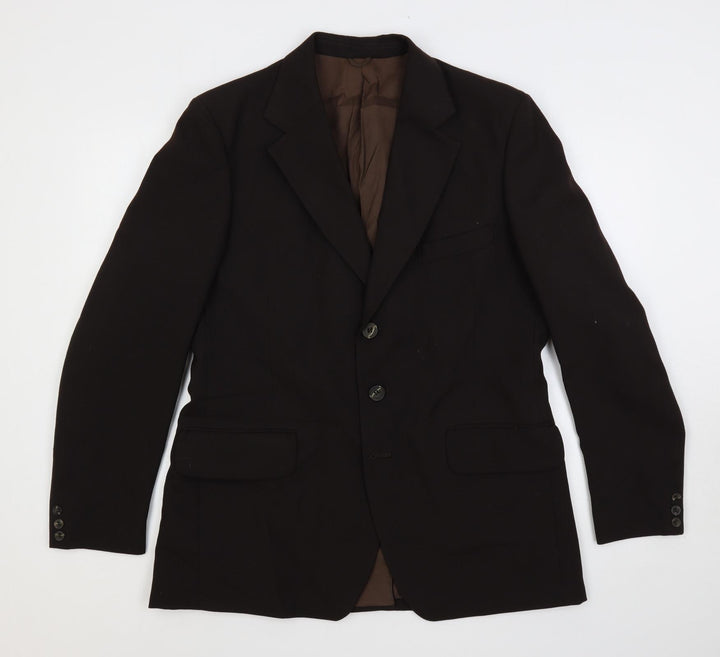 Hepworths Mens Brown Wool Jacket Suit Jacket Size 40 Regular
