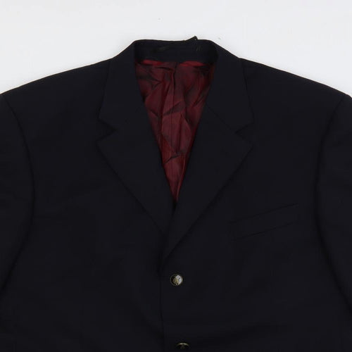 van Kollen Mens Blue Polyester Jacket Blazer Size 44 Regular