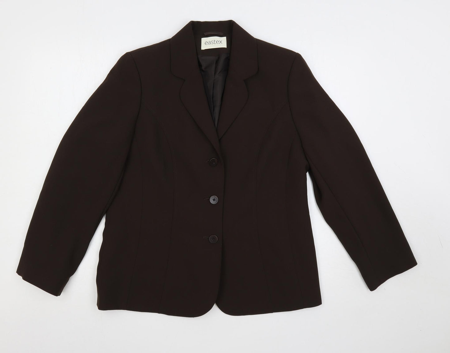 Eastex Womens Brown Jacket Blazer Size 12 Button