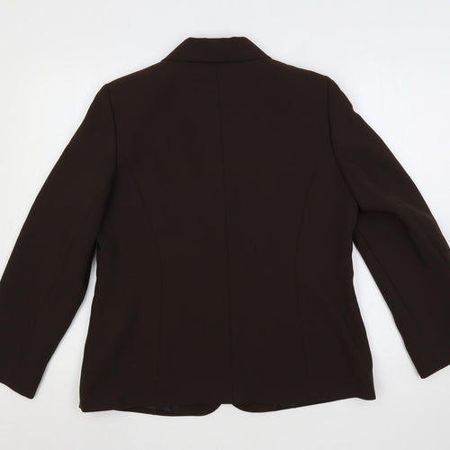 Eastex Womens Brown Jacket Blazer Size 12 Button