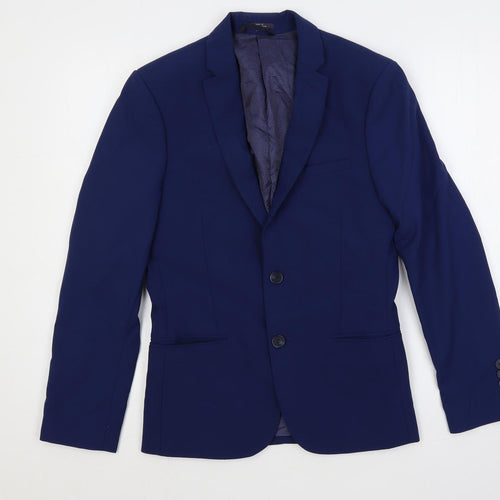 Marks and Spencer Mens Blue Wool Jacket Suit Jacket Size 34 Regular