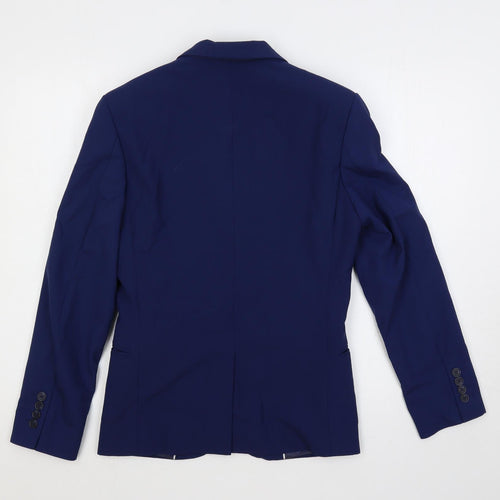 Marks and Spencer Mens Blue Wool Jacket Suit Jacket Size 34 Regular