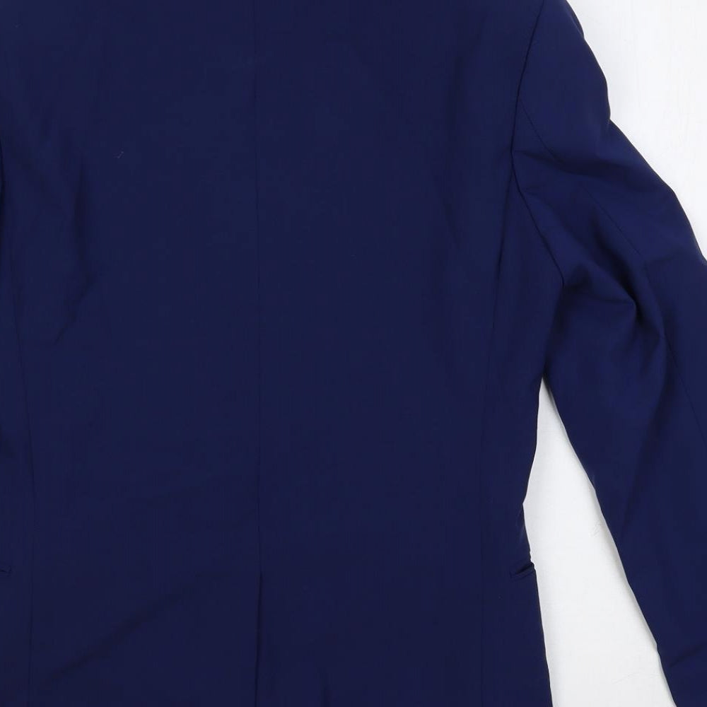 Marks and Spencer Mens Blue Wool Jacket Suit Jacket Size 34 Regular