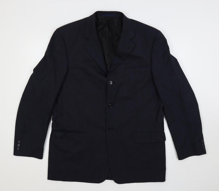 NEXT Mens Blue Wool Jacket Suit Jacket Size 42 Regular