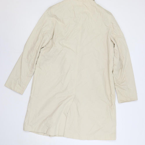 Great Plains Womens Beige Overcoat Coat Size S Button