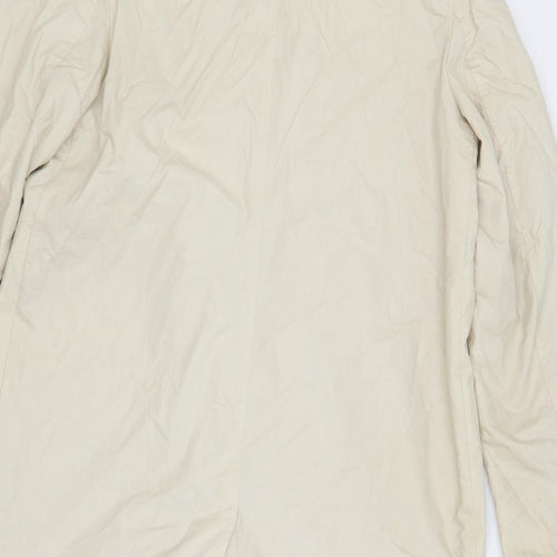 Great Plains Womens Beige Overcoat Coat Size S Button