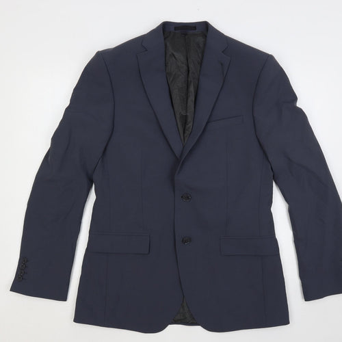 Marks and Spencer Mens Blue Wool Jacket Suit Jacket Size 40 Regular