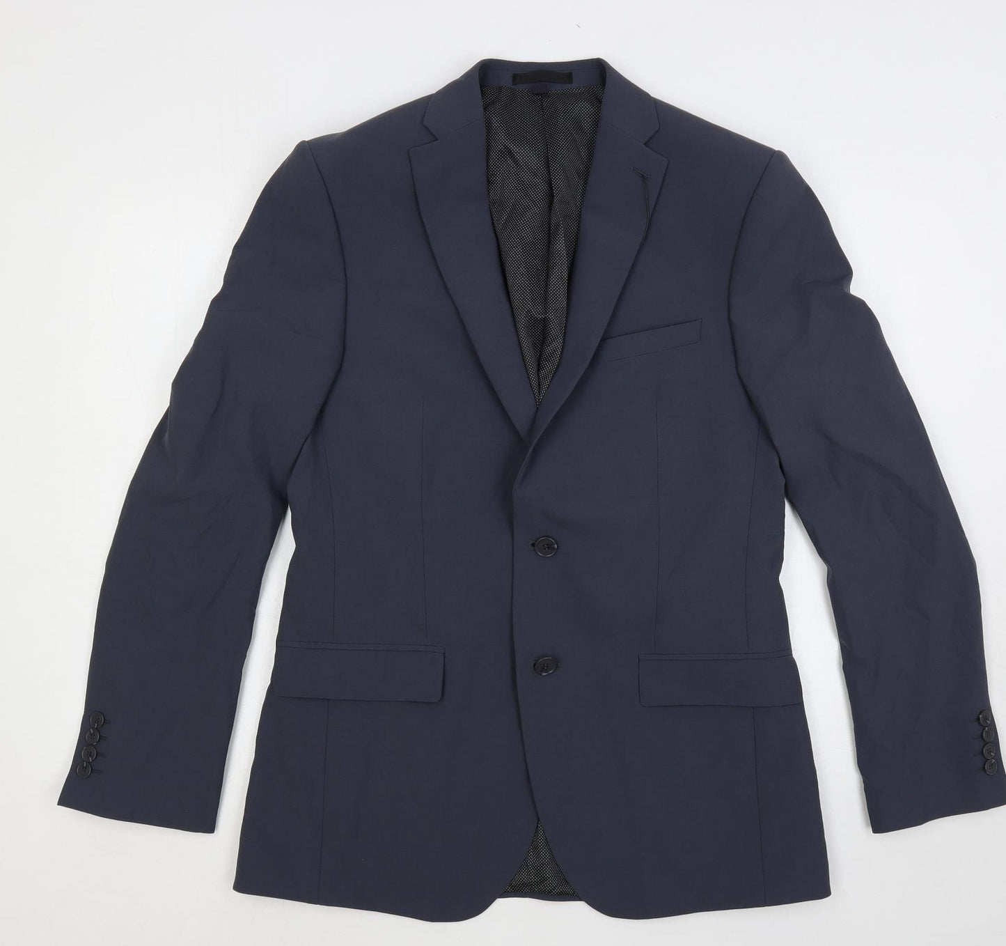 Marks and Spencer Mens Blue Wool Jacket Suit Jacket Size 40 Regular