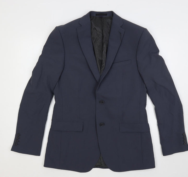 Marks and Spencer Mens Blue Wool Jacket Suit Jacket Size 40 Regular