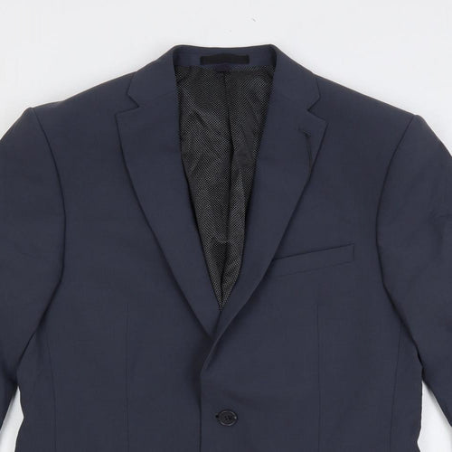 Marks and Spencer Mens Blue Wool Jacket Suit Jacket Size 40 Regular