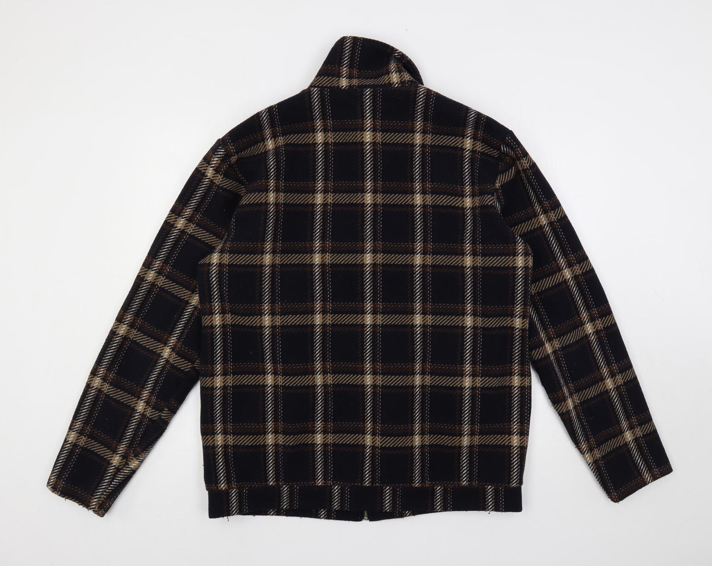 Boohoo MAN Mens Blue Plaid Jacket Size XL Zip