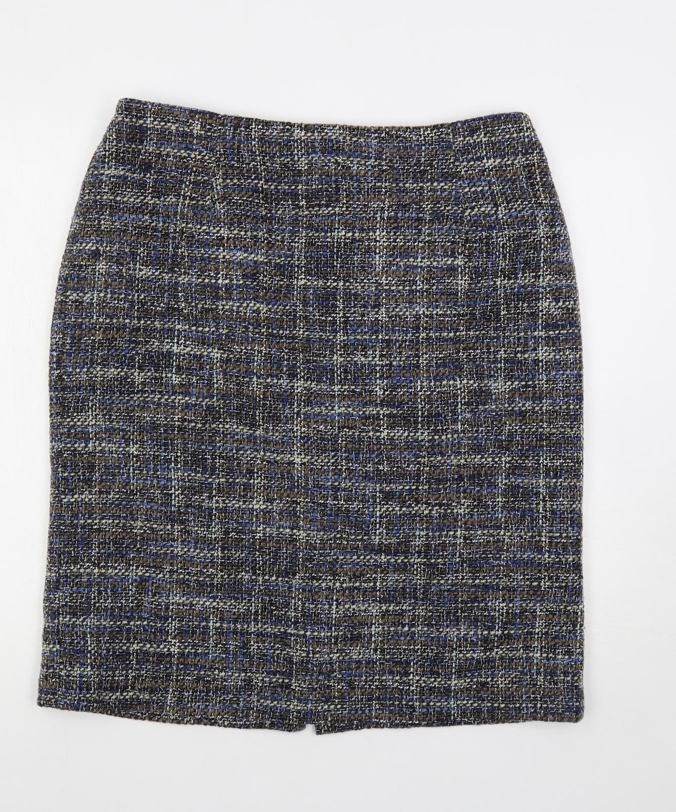 Eastex Womens Blue Polyester Straight & Pencil Skirt Size 18 Button - Lined