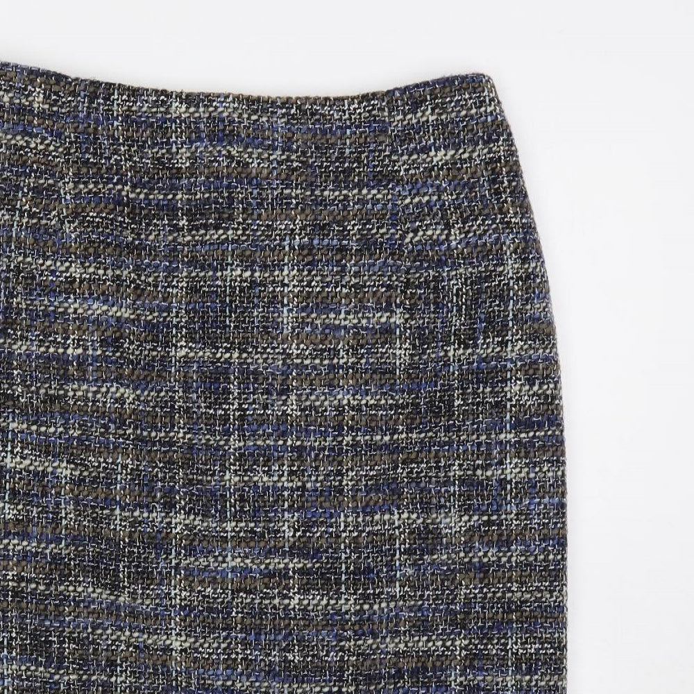 Eastex Womens Blue Polyester Straight & Pencil Skirt Size 18 Button - Lined