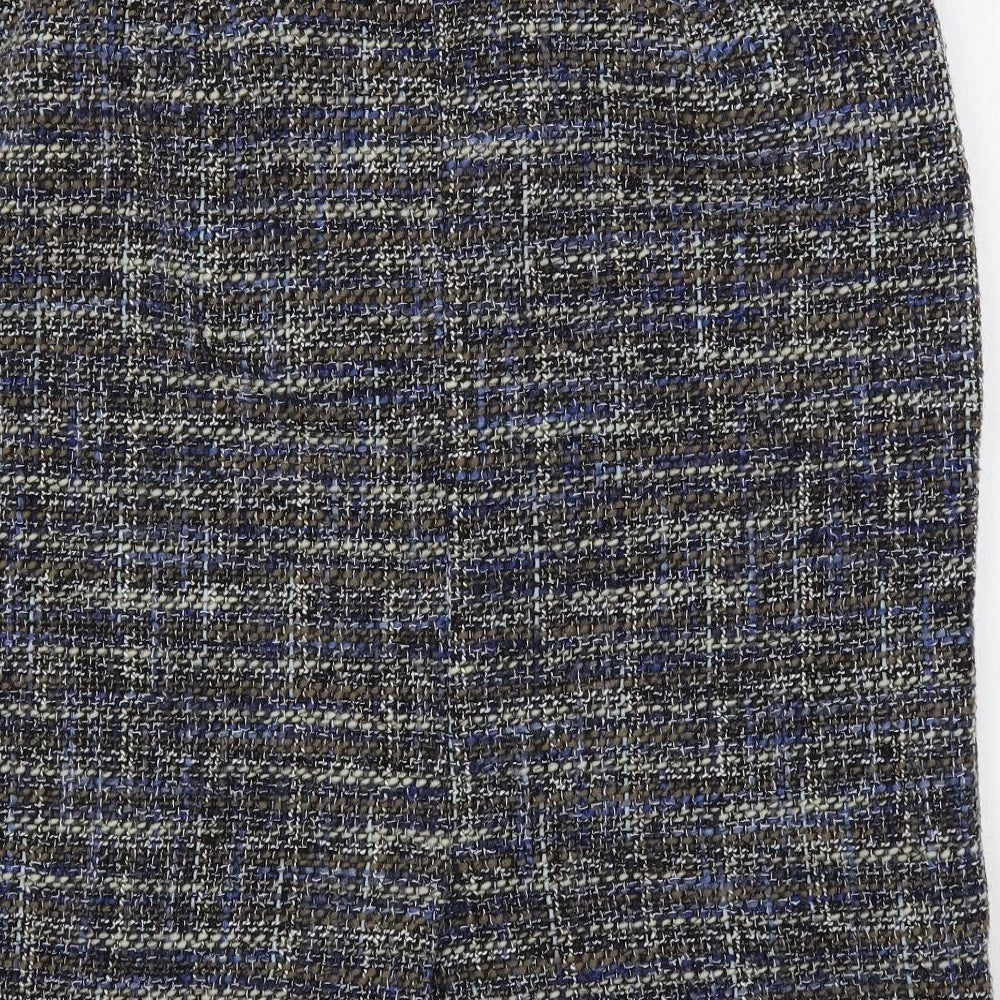 Eastex Womens Blue Polyester Straight & Pencil Skirt Size 18 Button - Lined