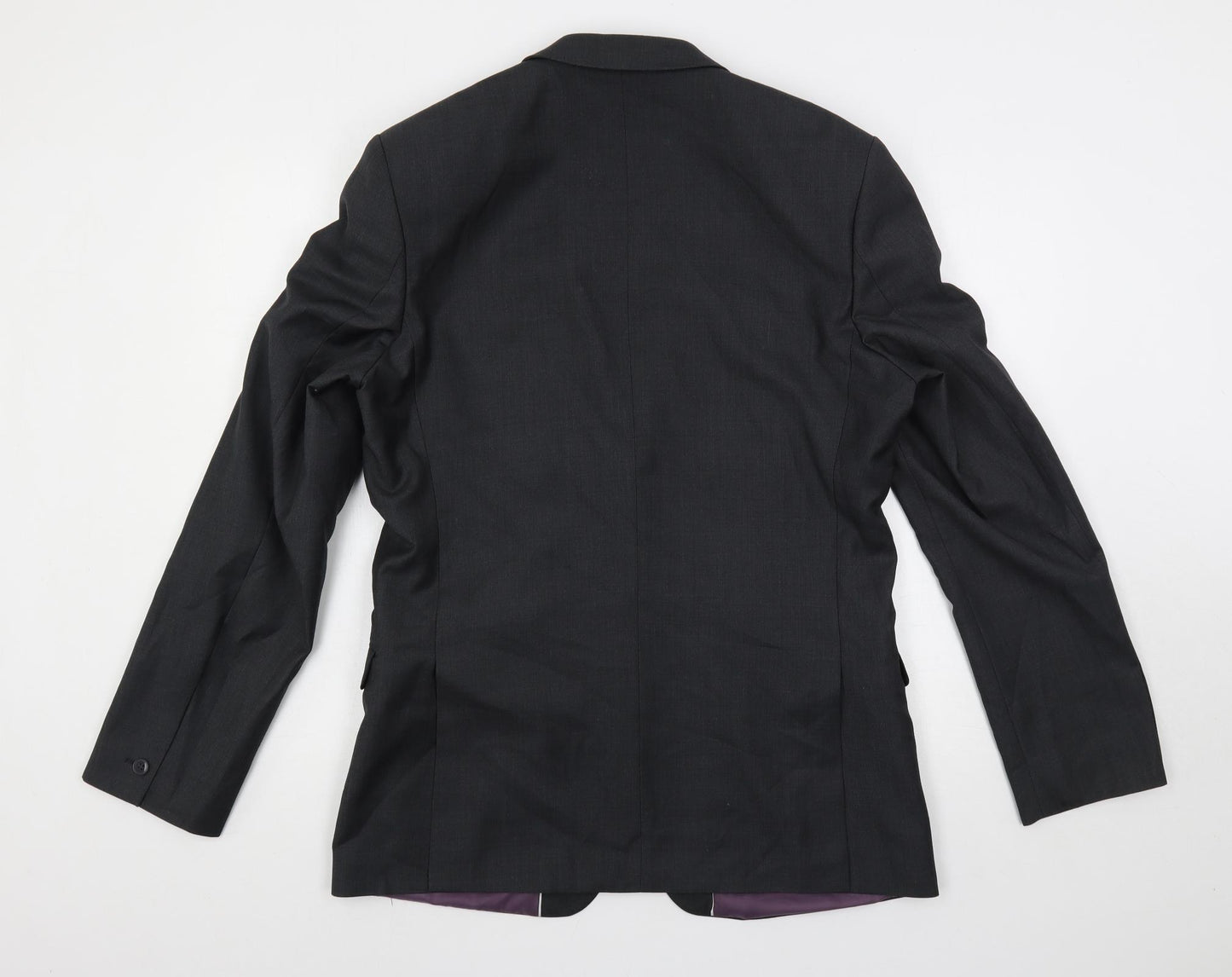 Red Herring Mens Grey Polyester Jacket Suit Jacket Size 40 Regular