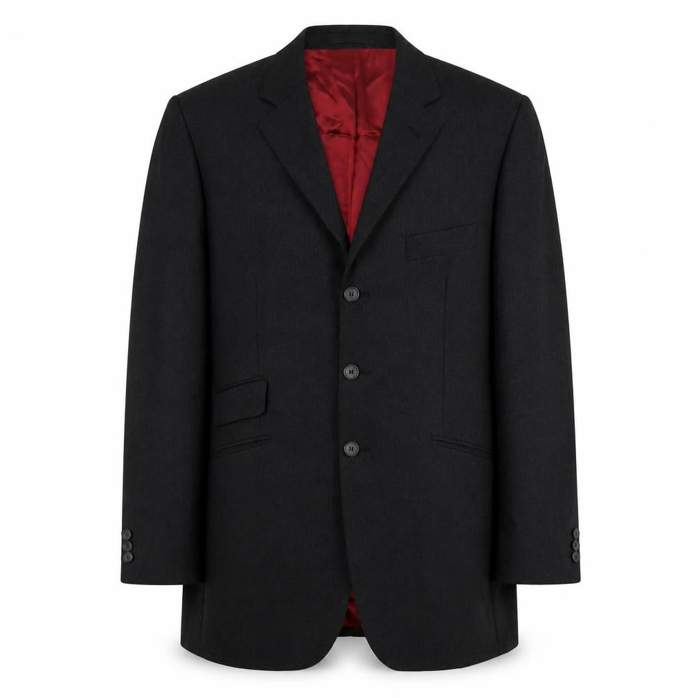 Front view of Burton men’s grey viscose jacket suit jacket, size 40, regular