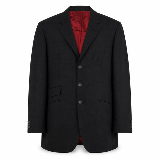 Front view of Burton men’s grey viscose jacket suit jacket, size 40, regular