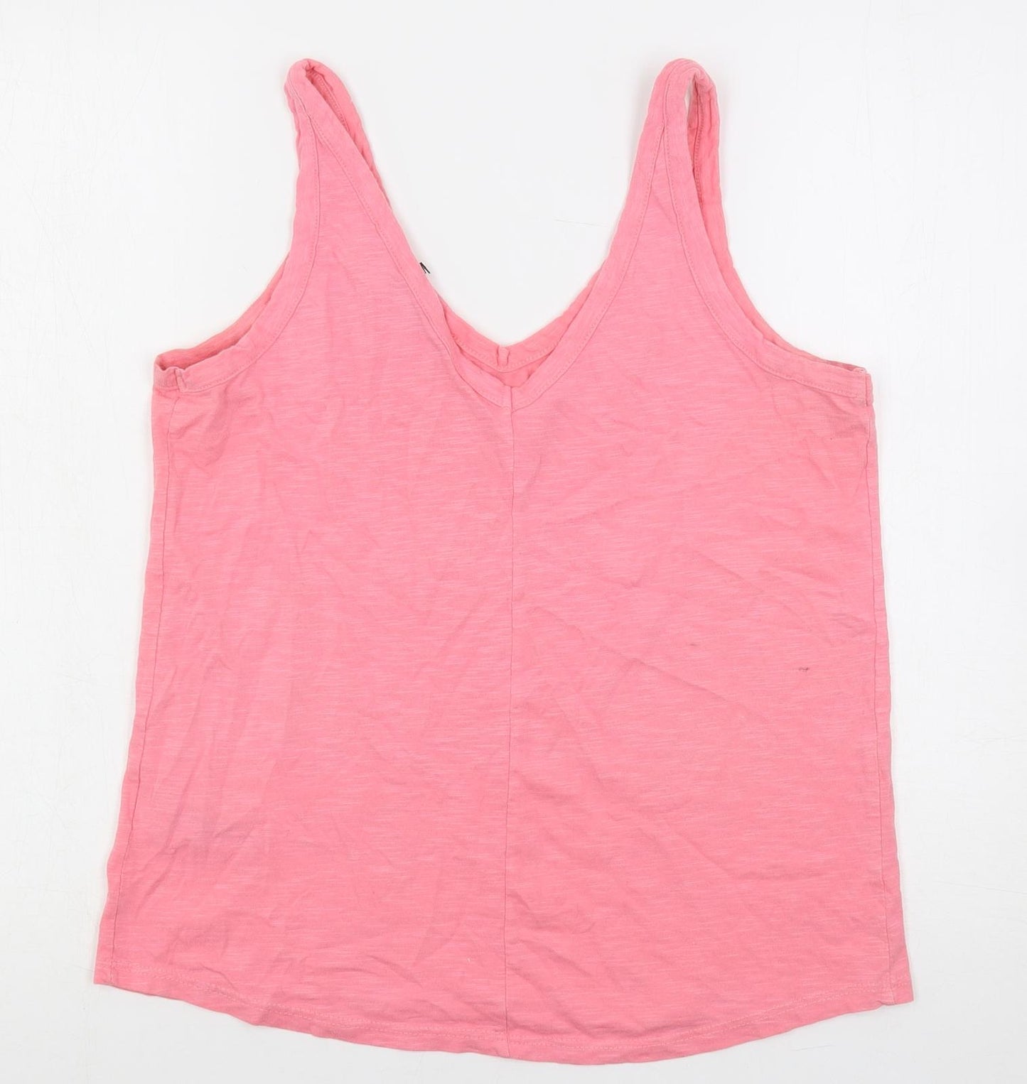 NEXT Womens Pink Cotton Basic Tank Size 10 V-Neck