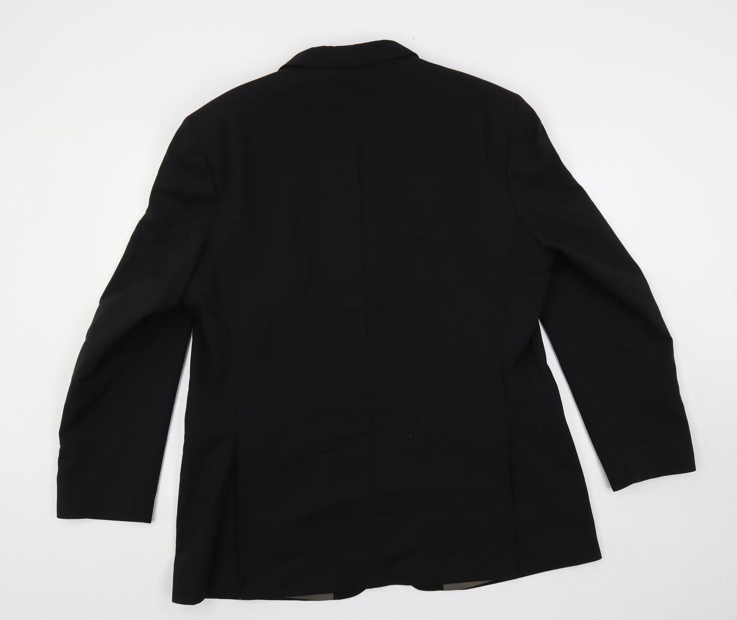 Marks and Spencer Mens Black Polyester Jacket Suit Jacket Size 44 Regular