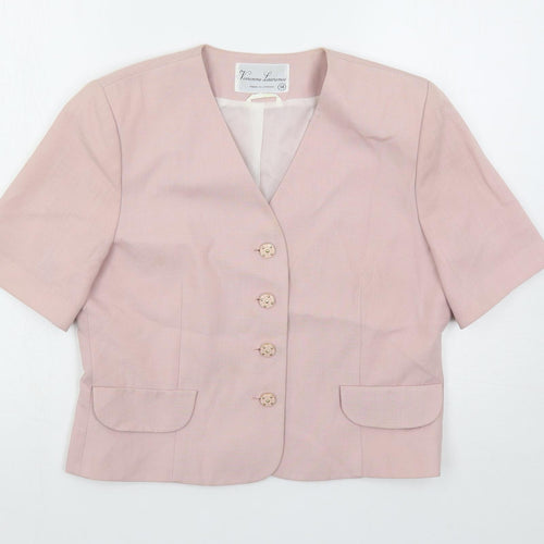Vivienne Lawrence Womens Pink Jacket Blazer Size 14 Button