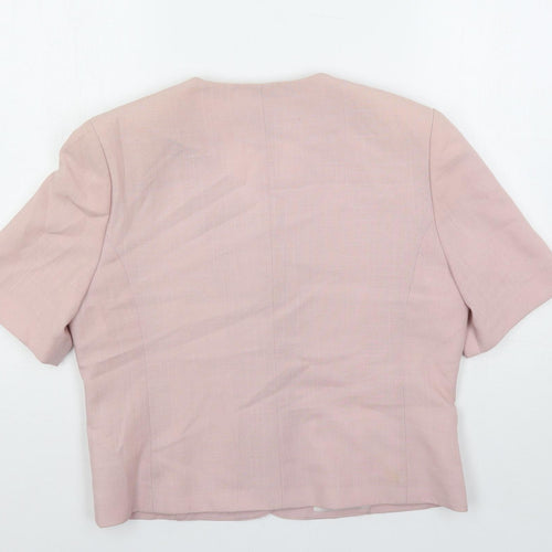 Vivienne Lawrence Womens Pink Jacket Blazer Size 14 Button