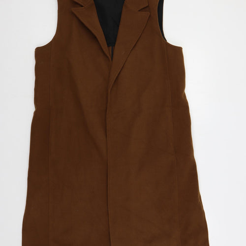 Carolina Belle Womens Brown Overcoat Waistcoat Size 14 - Open