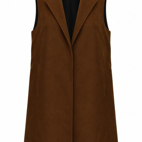 Carolina Belle Womens Brown Overcoat Waistcoat Size 14 - Open