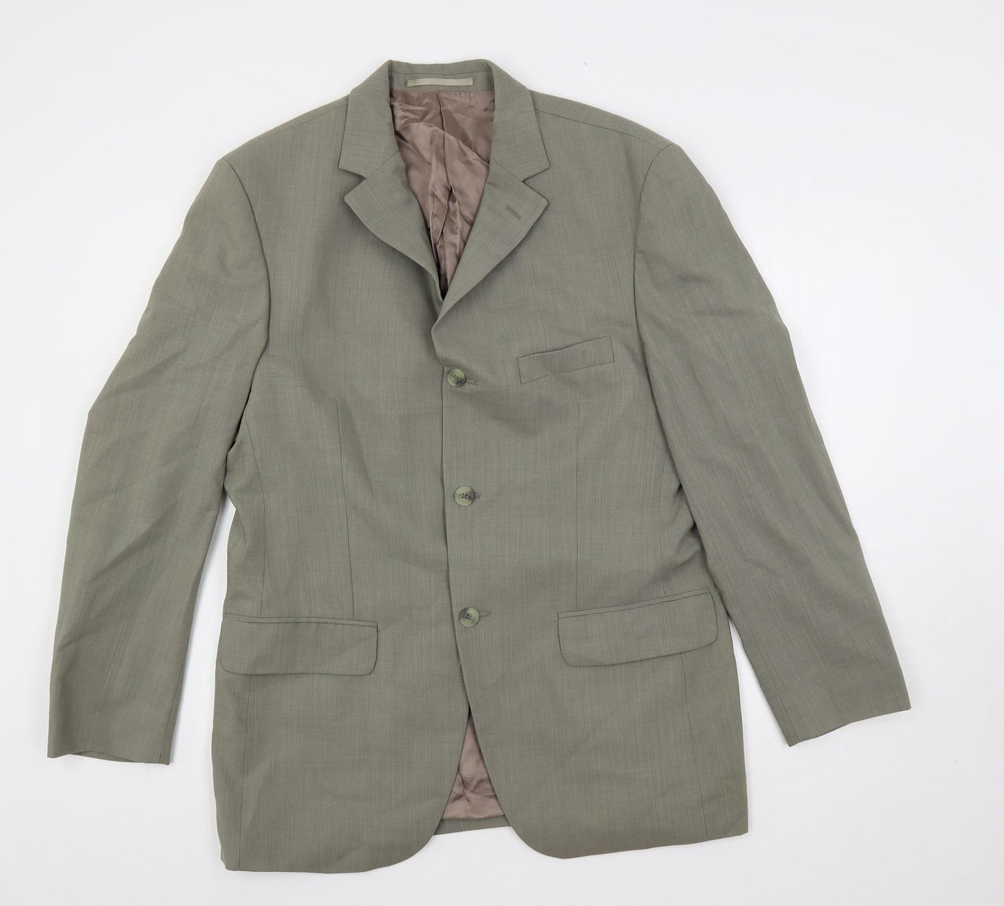 Cecil Gee Mens Green Wool Jacket Suit Jacket Size 40 Regular