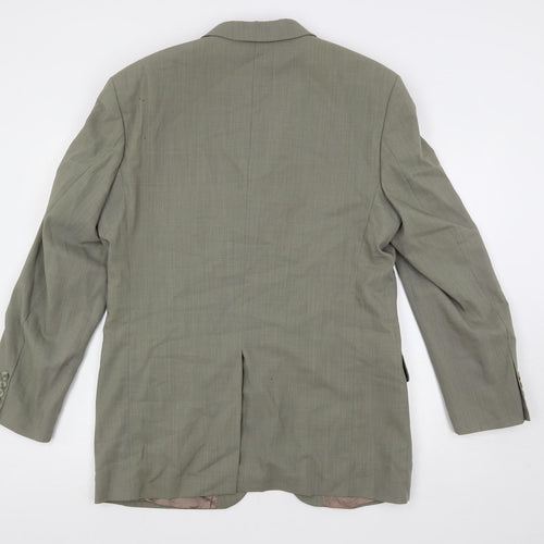 Cecil Gee Mens Green Wool Jacket Suit Jacket Size 40 Regular